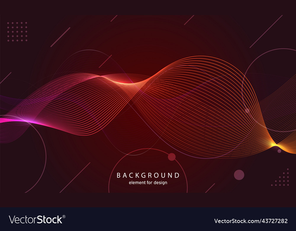 Abstract wave background element for design Vector Image Abstract wave background element for design