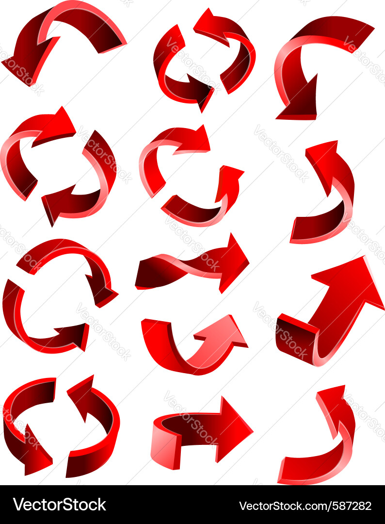 Arrow set Royalty Free Vector Image - VectorStock