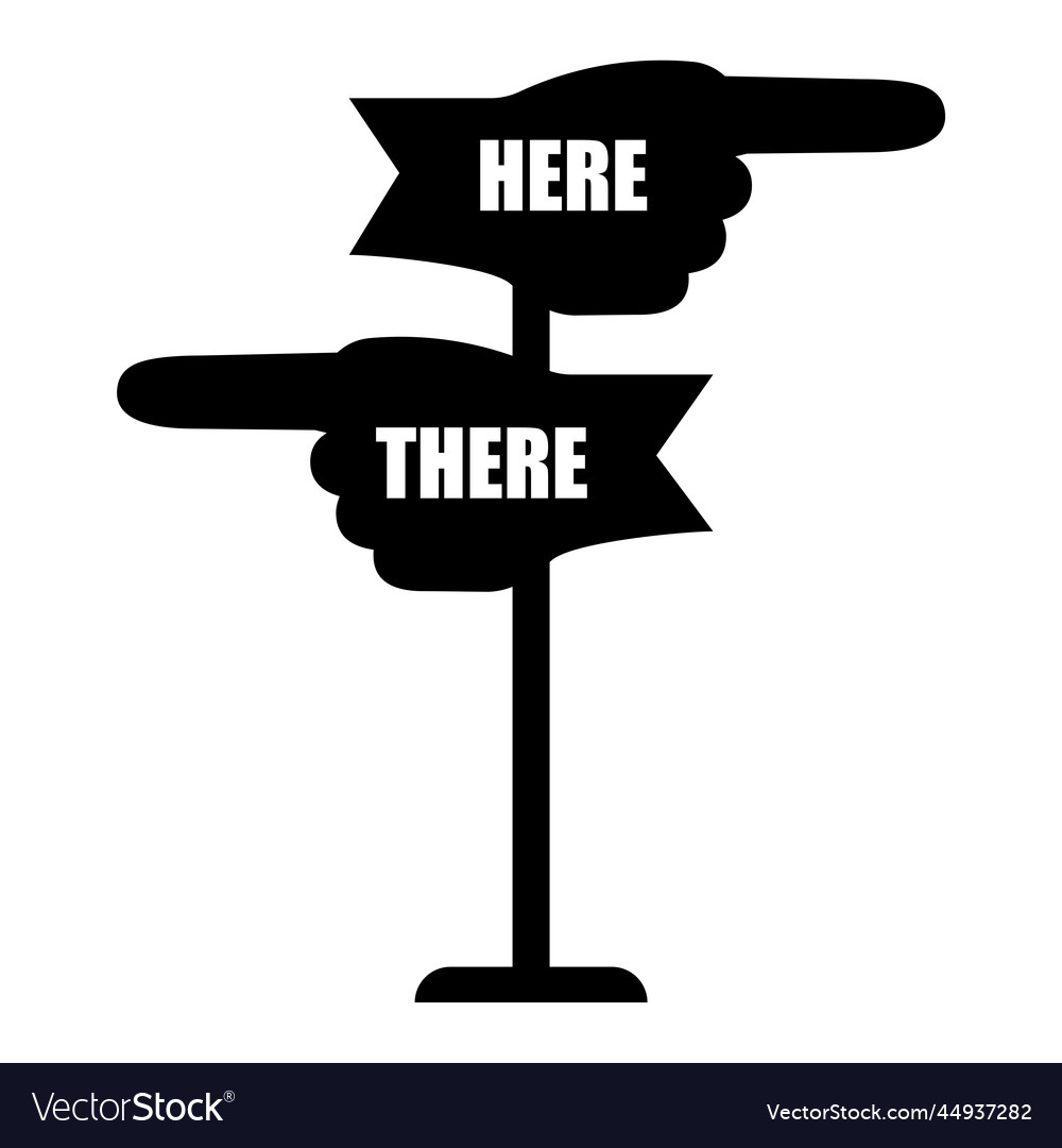 Black Pointer Set - Directional Signs