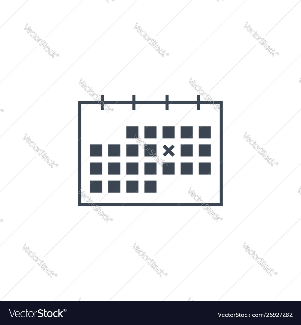 Calendar related glyph icon