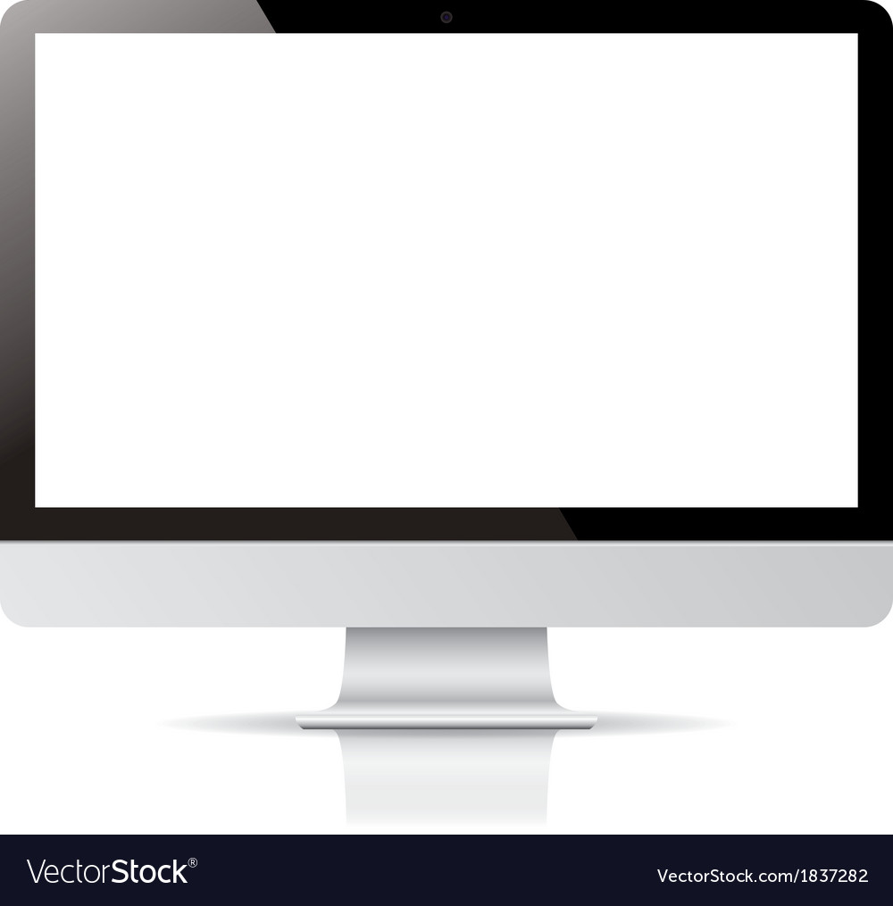 Computer display isolated on white background