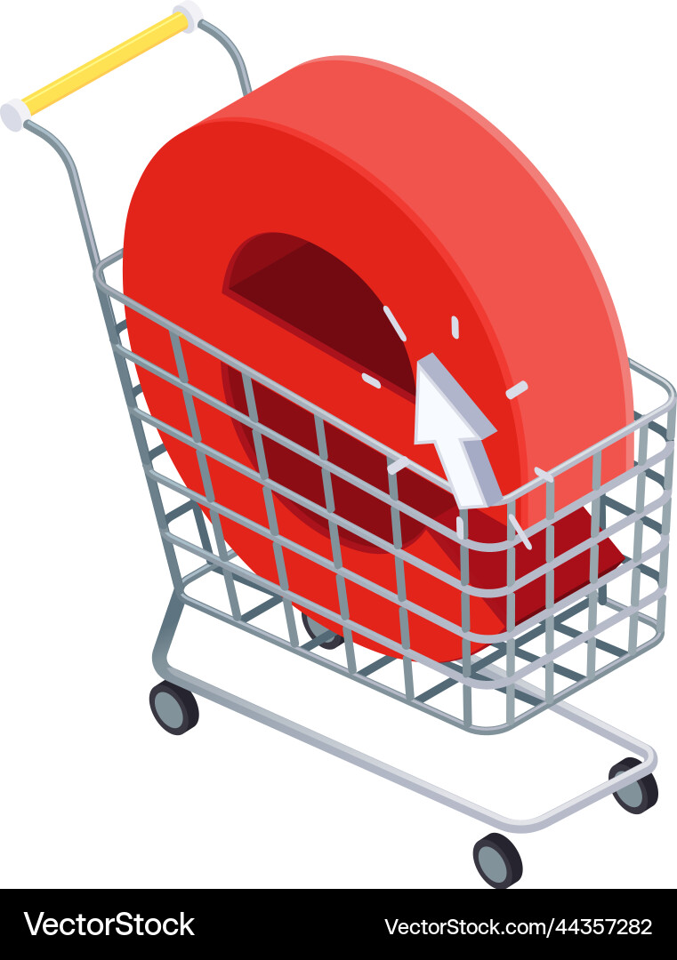 Ecommerce isometric icon Royalty Free Vector Image