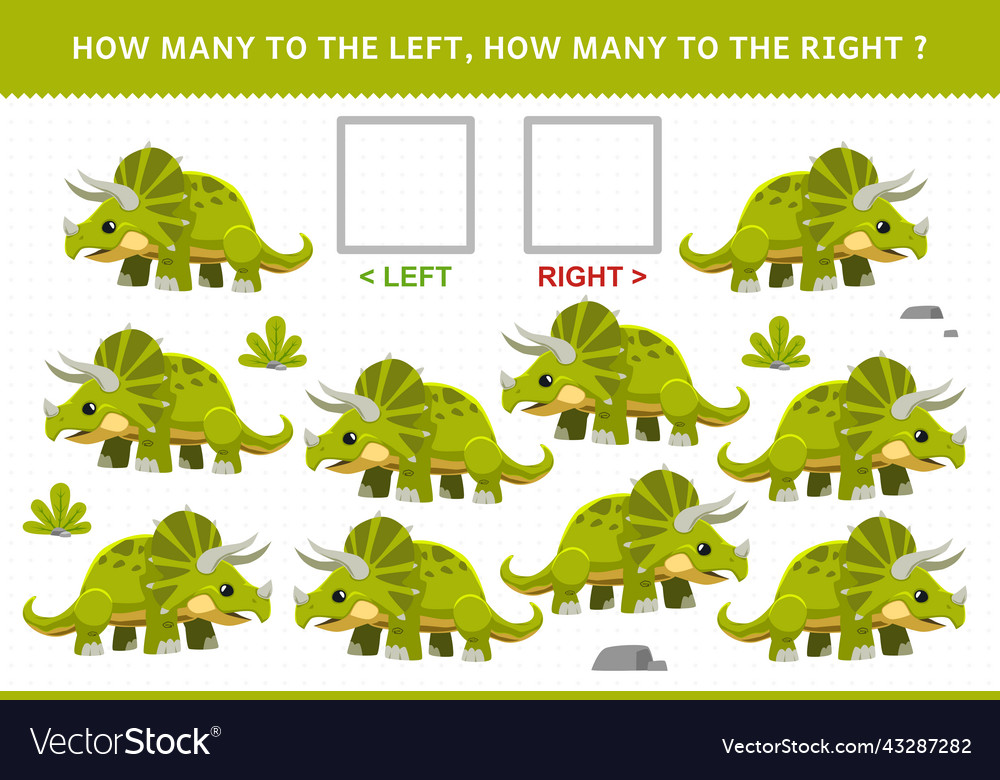 Education game for children of counting left