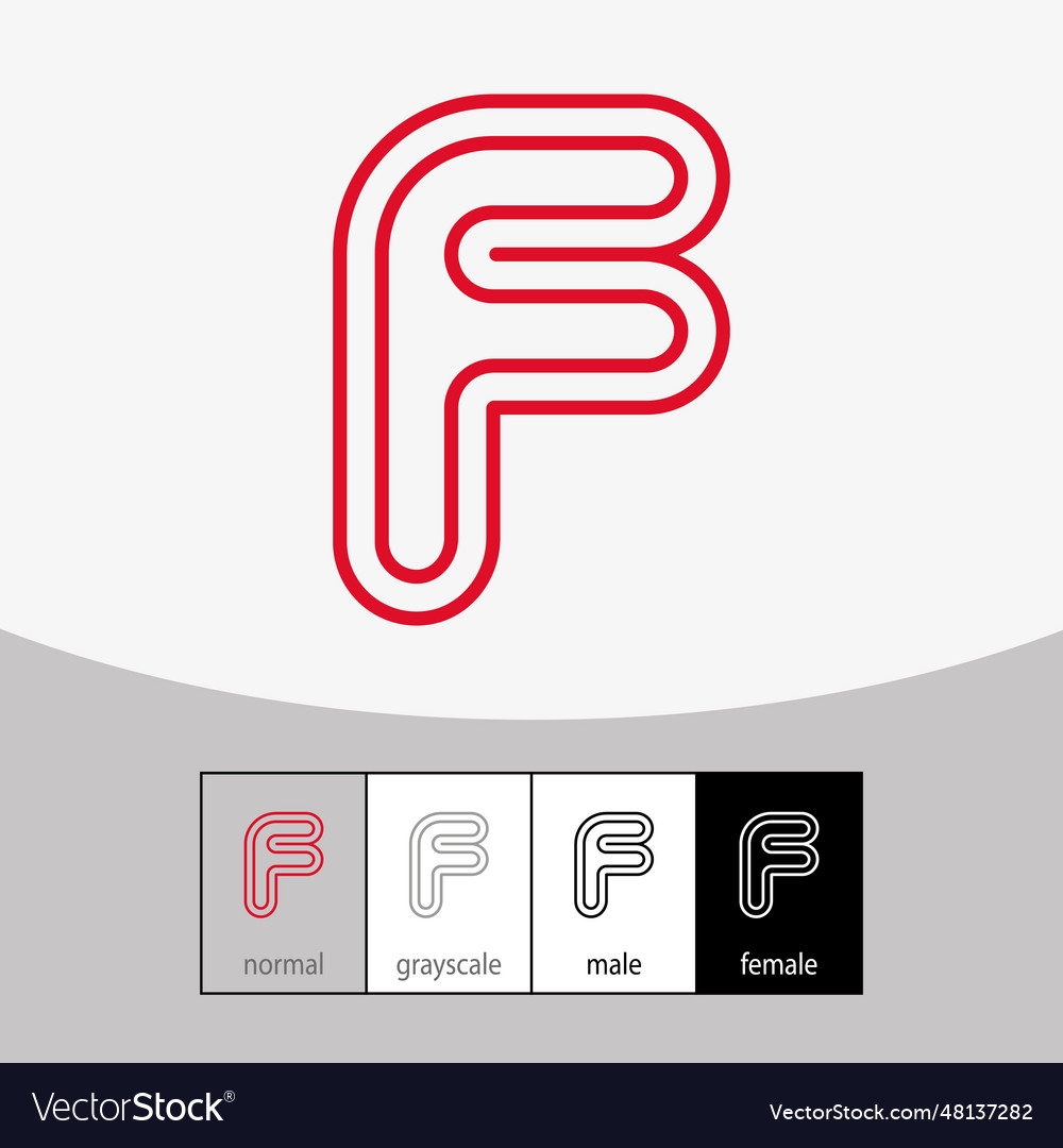 F Buchstaben Logo rot Farbe