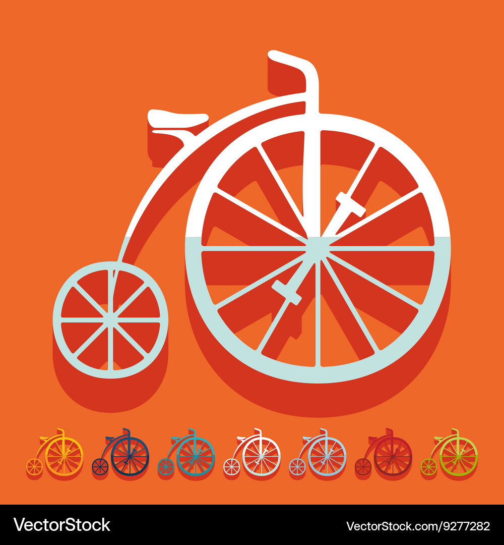 Flat design bicycle Royalty Free Vector Image - VectorStock