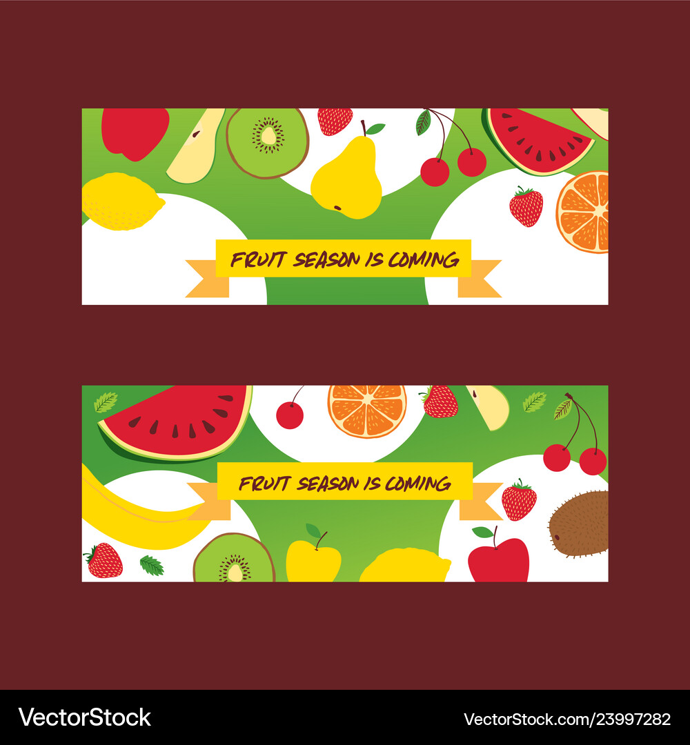 Fruit pattern seamless fruity background Vector Image