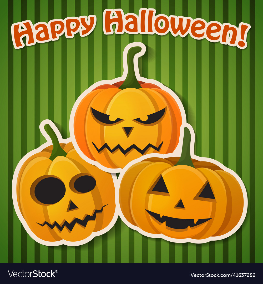 Happy Halloween Poster Royalty Free Vector Image