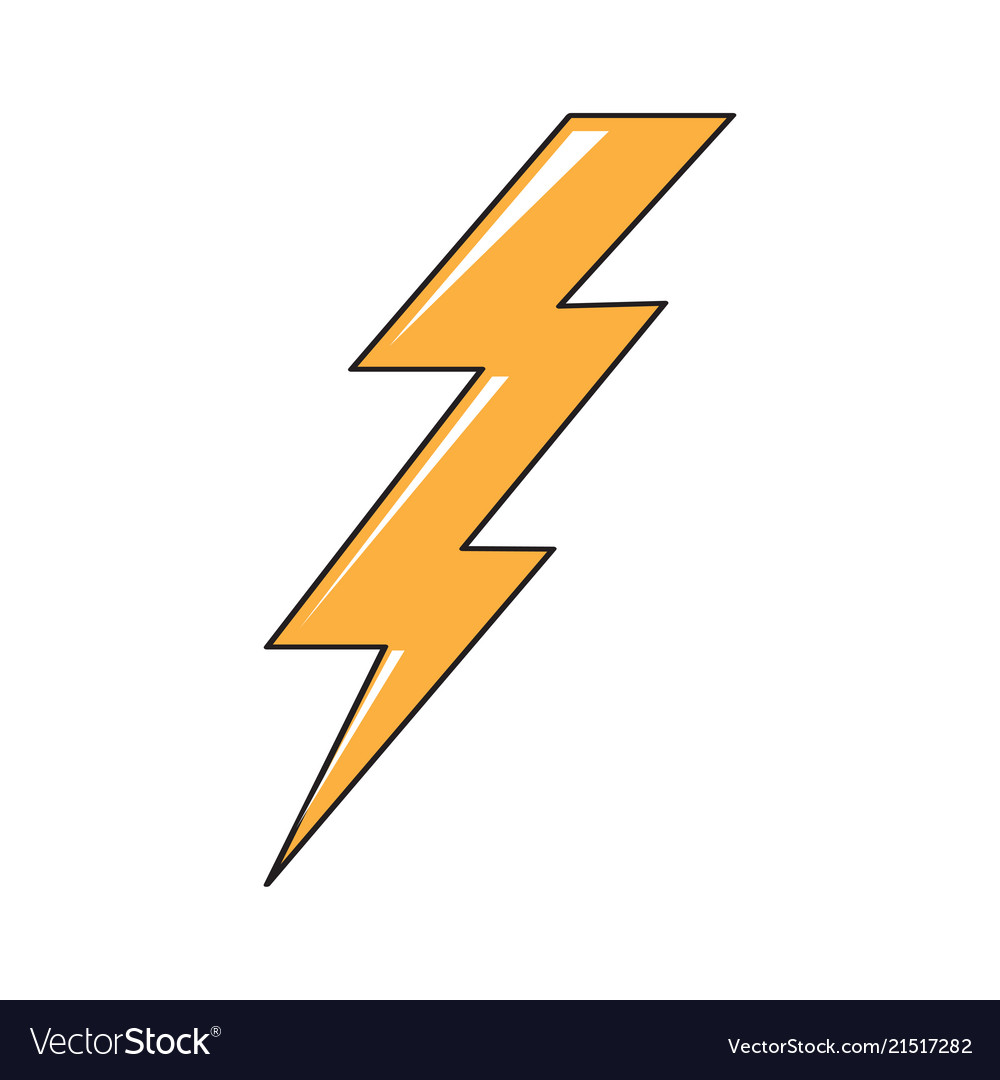 Isolated comic thunder icon