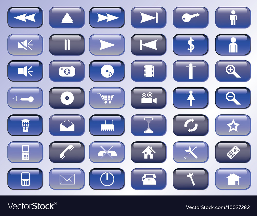 Set of glossy buttons