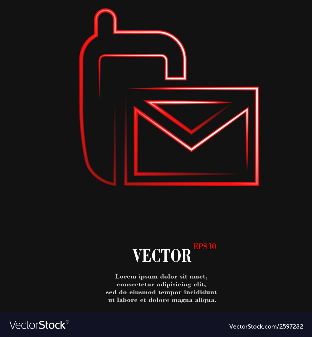 Sms flat modern web button and space for your text