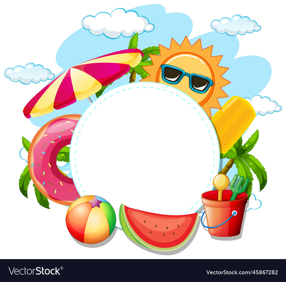 Summer Beach Banner Template Royalty Free Vector Image