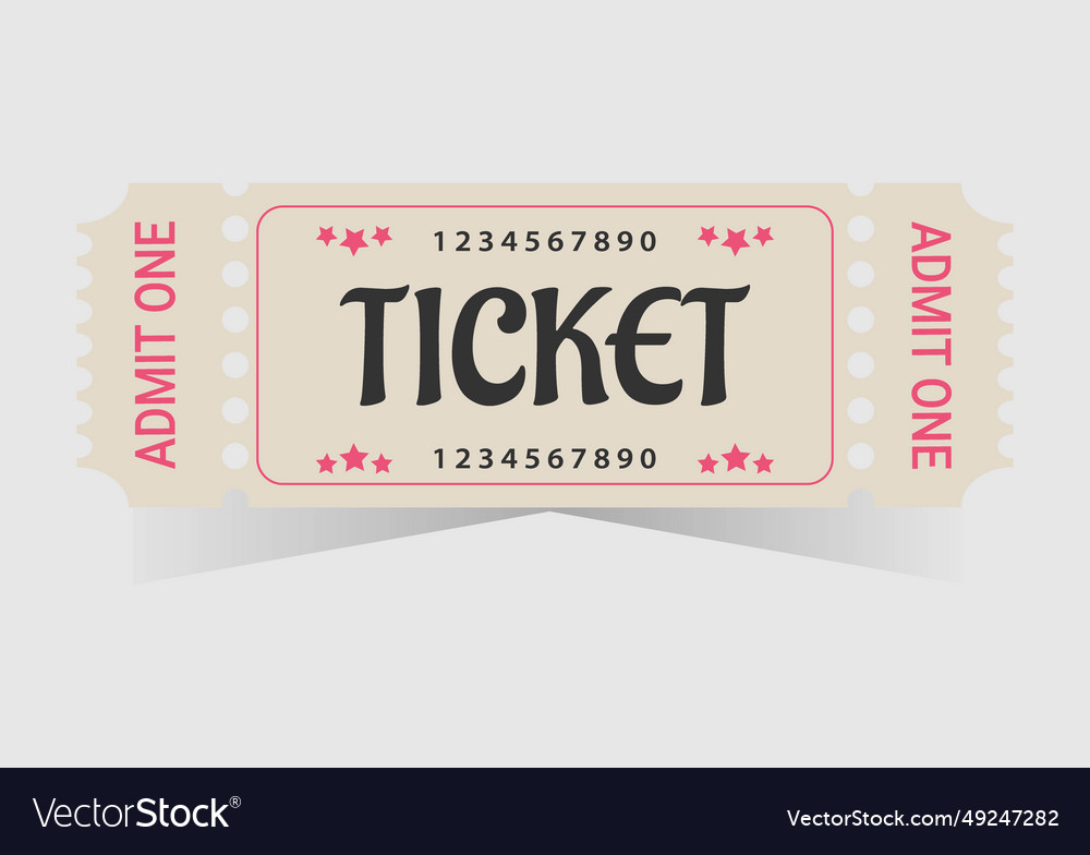 Ticket theatre cinema circus Royalty Free Vector Image