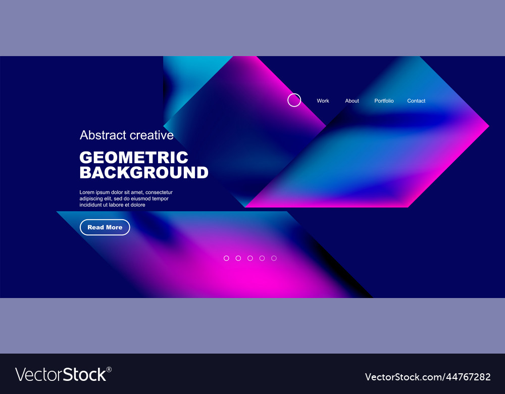 Triangles with fluid gradients abstract landing Vector Image Triangles with fluid gradients abstract landing