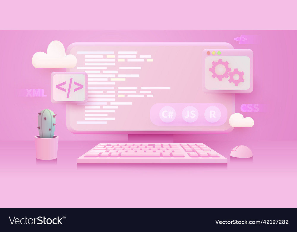 Web development coding and programming banner