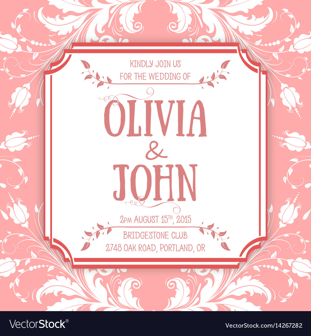 Wedding invitation card