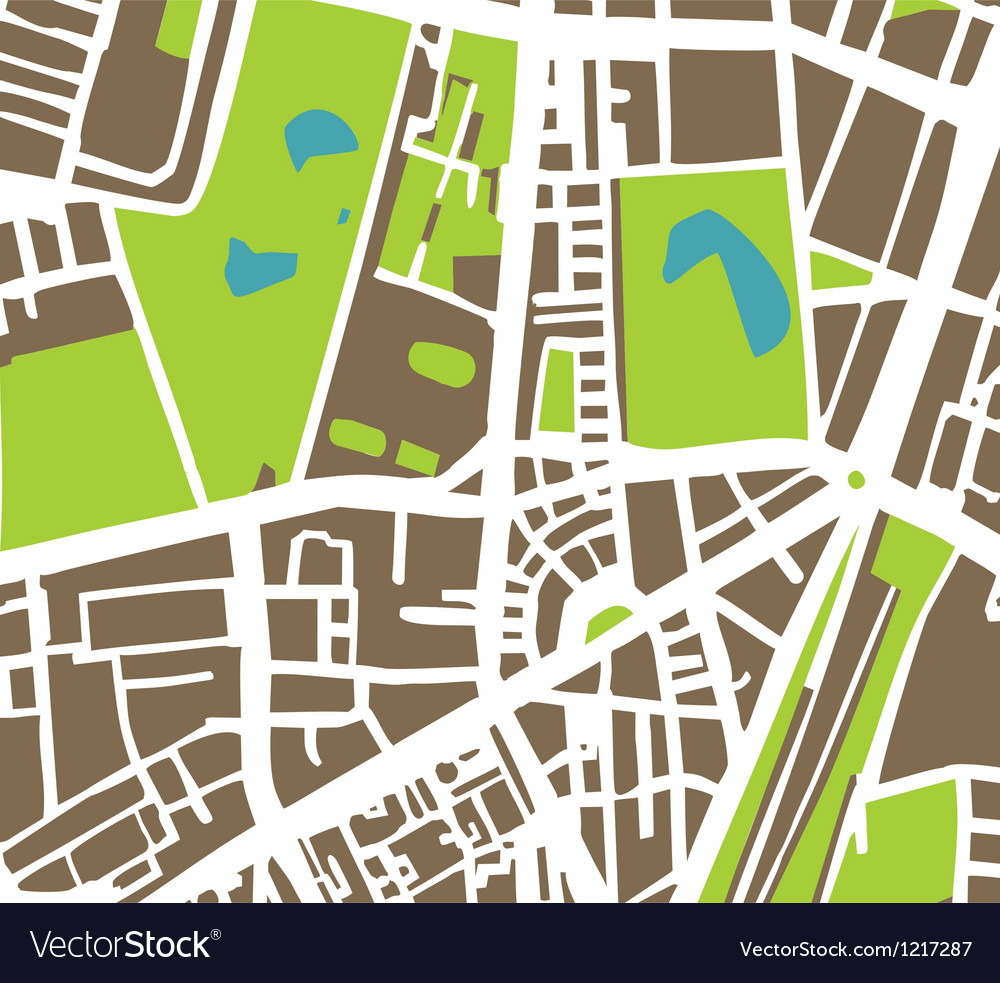 Abstract city map Royalty Free Vector Image - VectorStock
