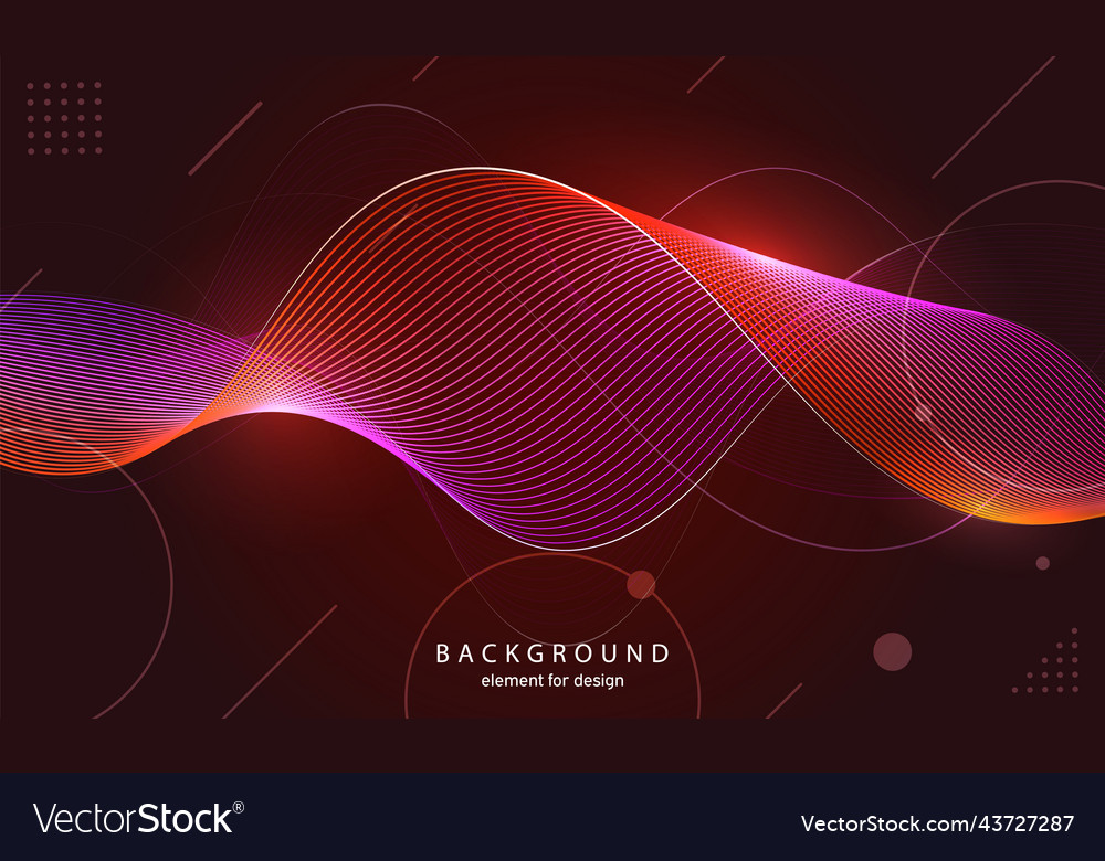 Abstract wave background element for design Vector Image Abstract wave background element for design