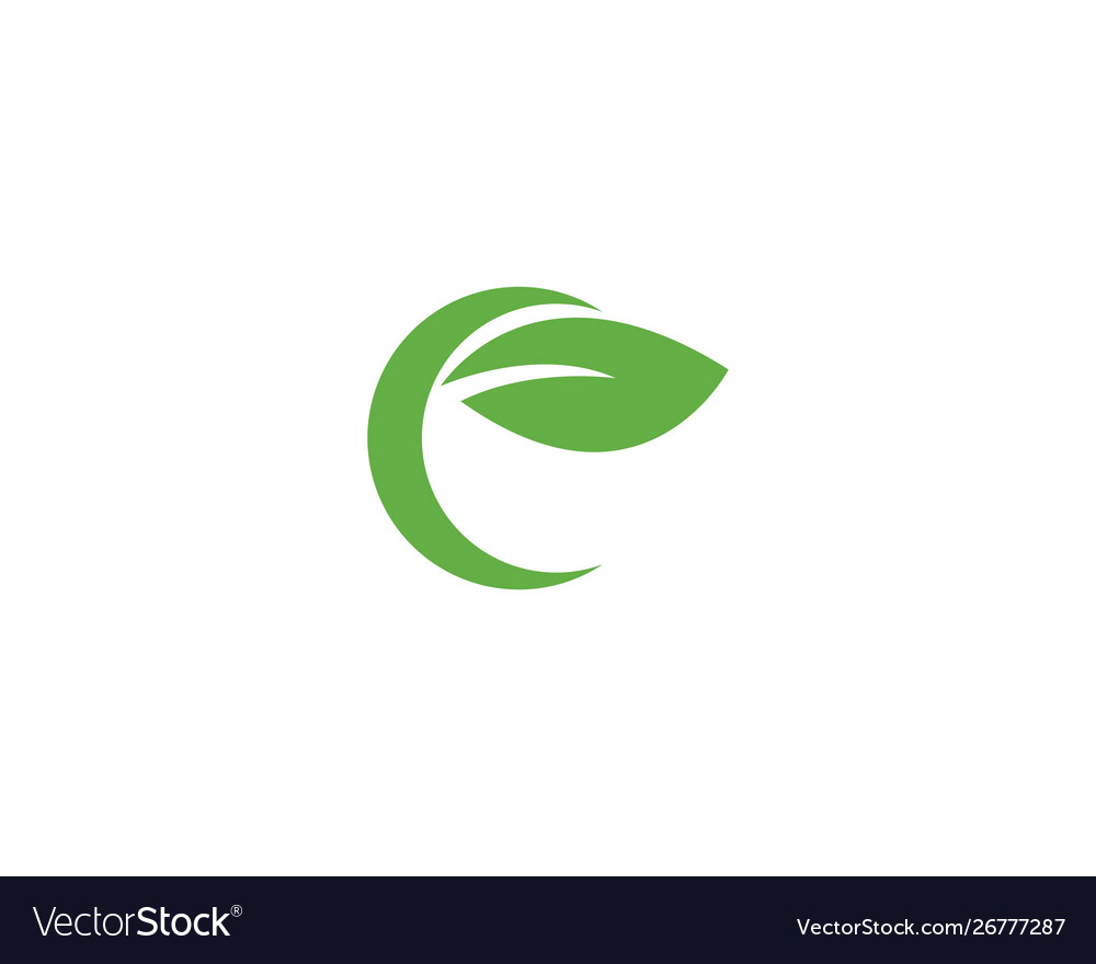 Green leaf ecology nature element Royalty Free Vector Image