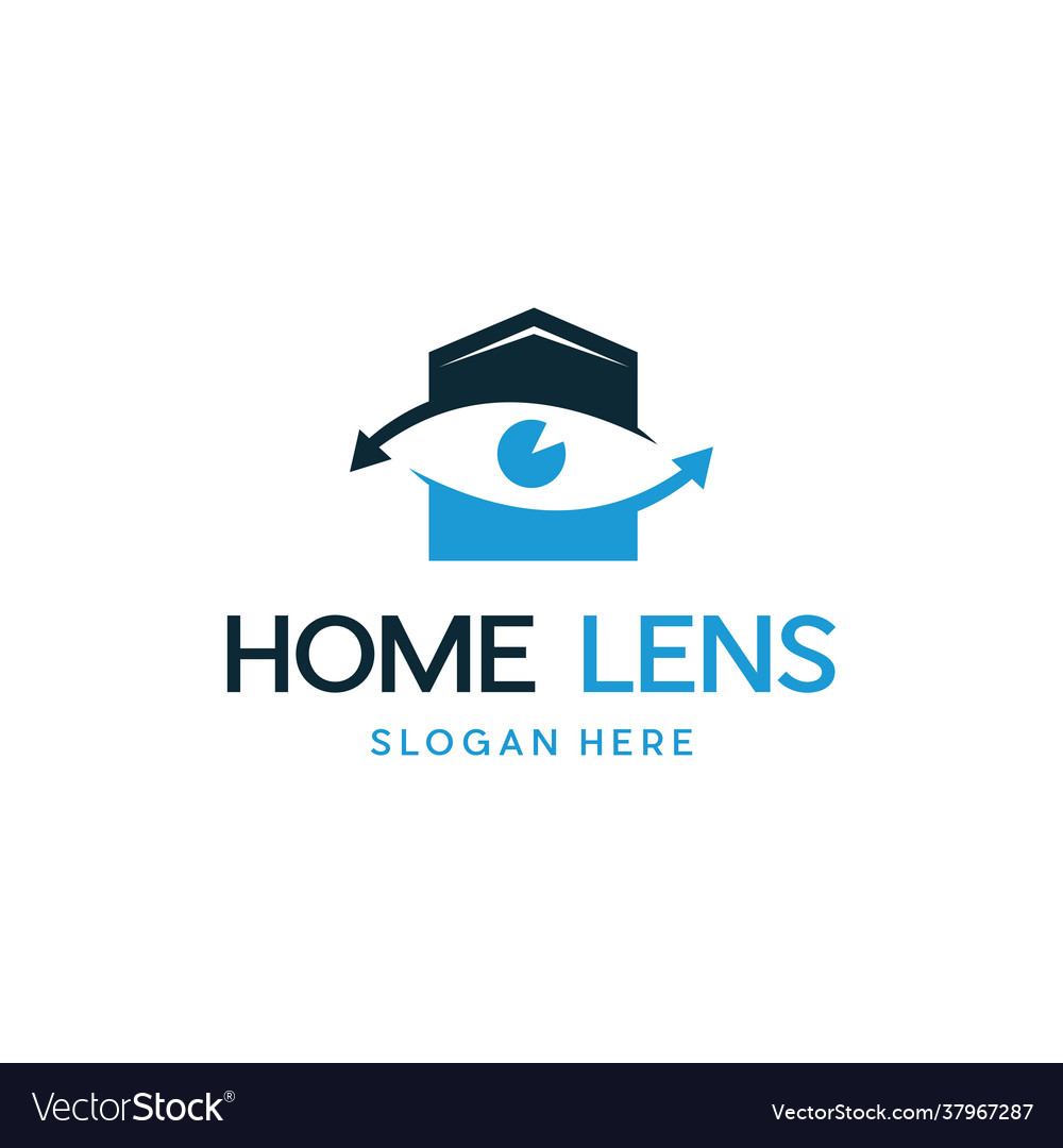 Home eye business logo design Royalty Free Vector Image