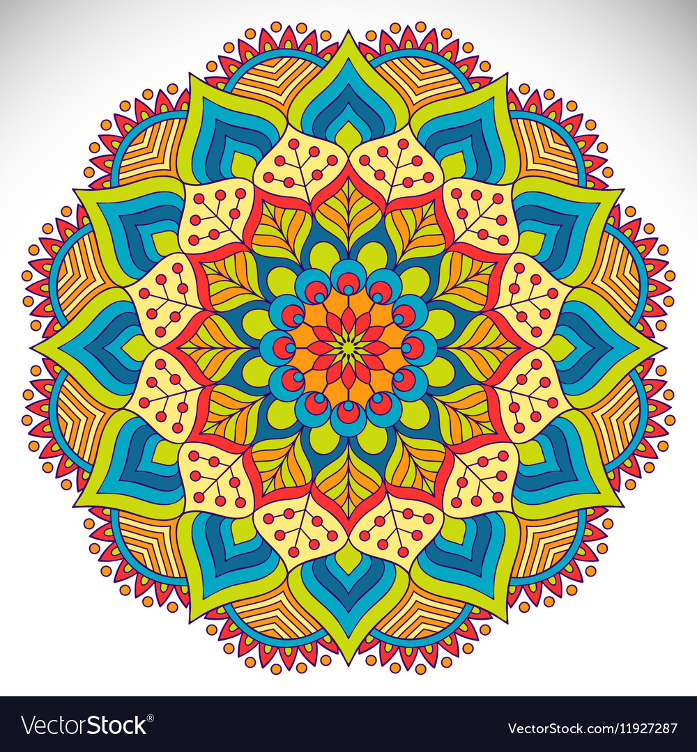 Indian Mandala Royalty Free Vector Image Vectorstock