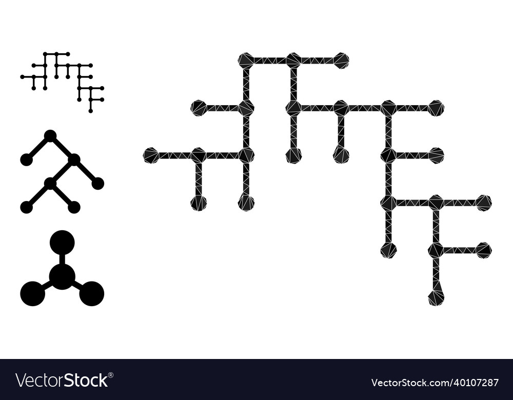 Lowpoly binäre Schaltung Icon mit ähnlichem vector image Lowpoly binäre Schaltung Icon mit ähnlichem