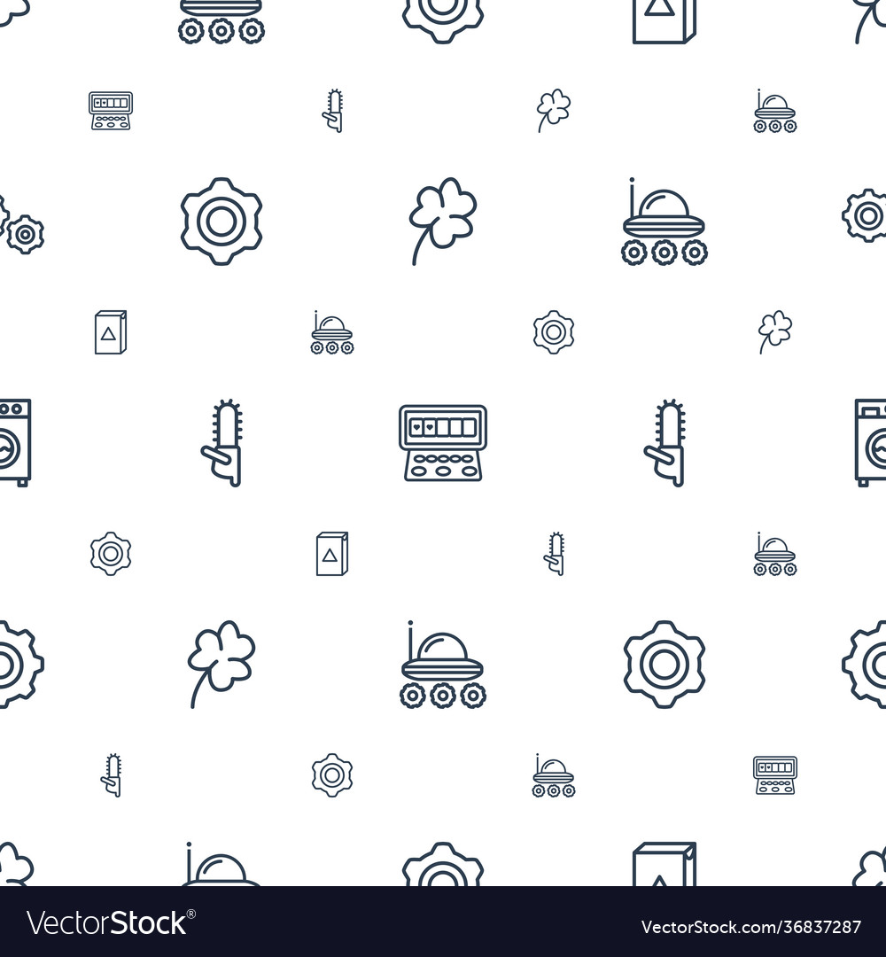 Machine icons pattern seamless white background