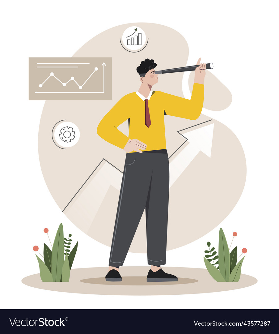 Prediction growth concept Royalty Free Vector Image