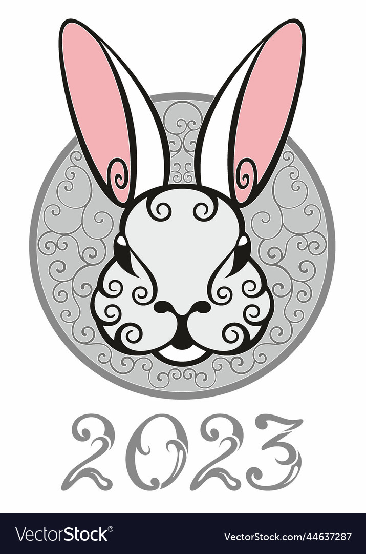 Rabbit zodiac sign Royalty Free Vector Image VectorStock