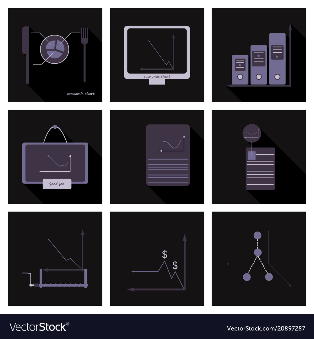 Set of finance and banking icons simple elements