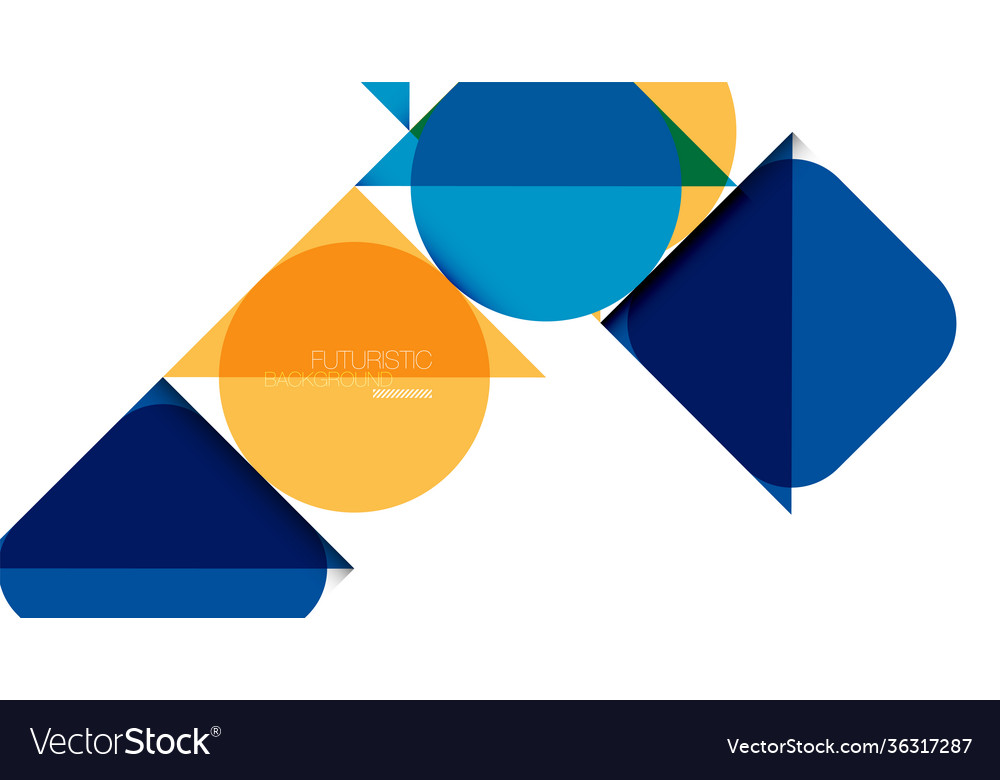 Simple circles and triangles abstract background Vector Image Simple circles and triangles abstract background