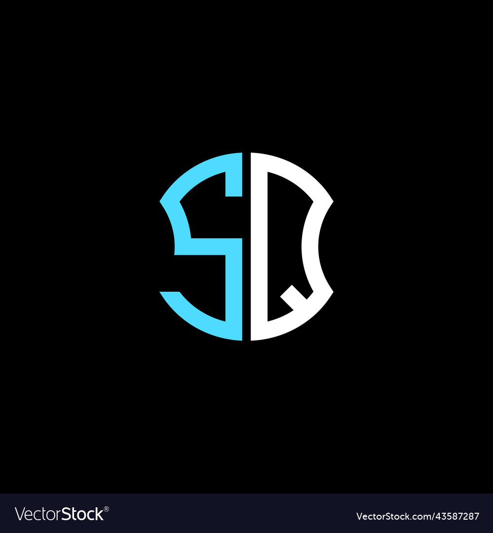 Sq letter logo creative design with graphic abc Vector Image