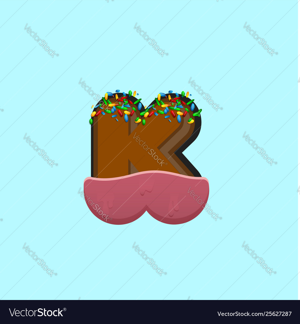 Sweet character from a fontset vector image Sweet character from a fontset