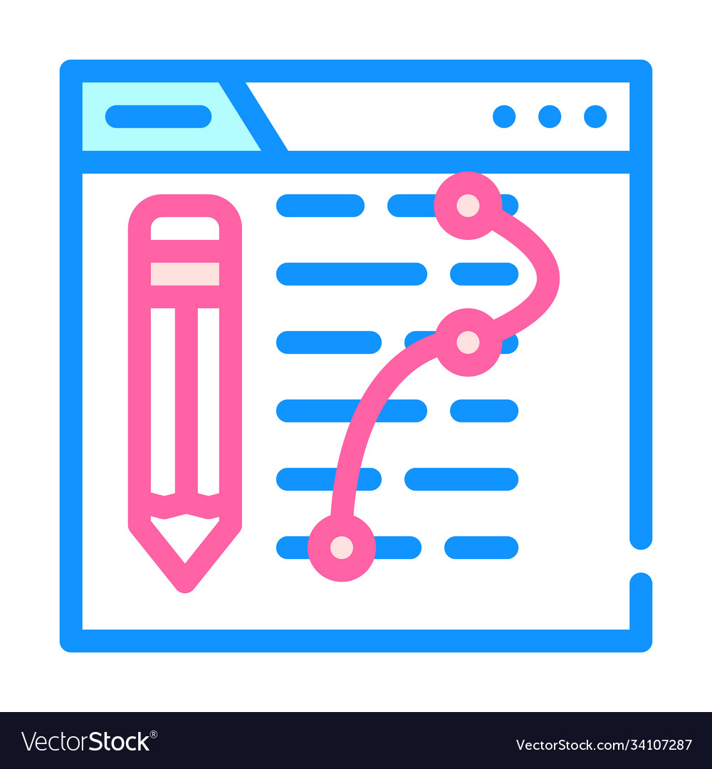 Text edit seo optimization color icon Vector Image Text edit seo optimization color icon