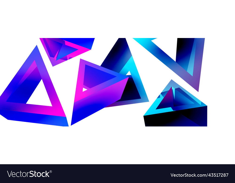 Triangle abstract background 3d basic