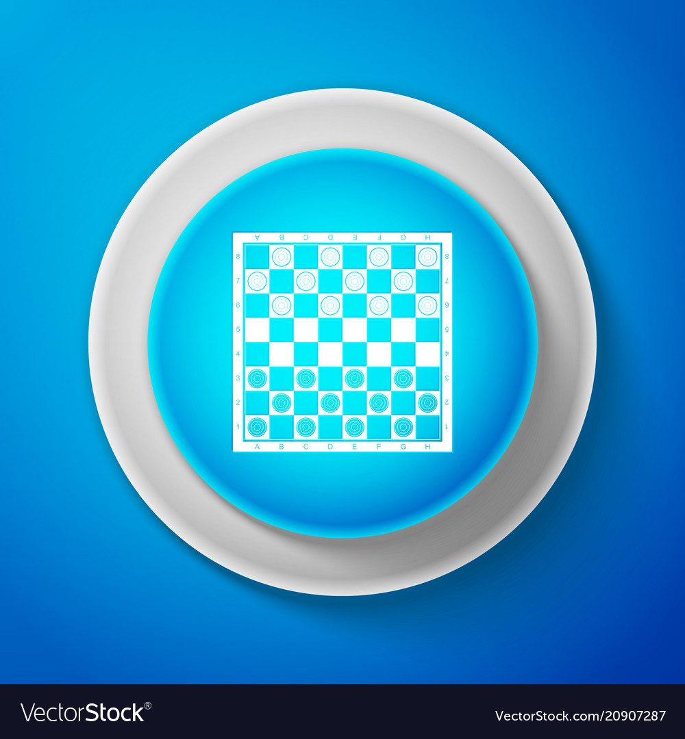 White board game of checkers icon chess vector image White board game of checkers icon chess