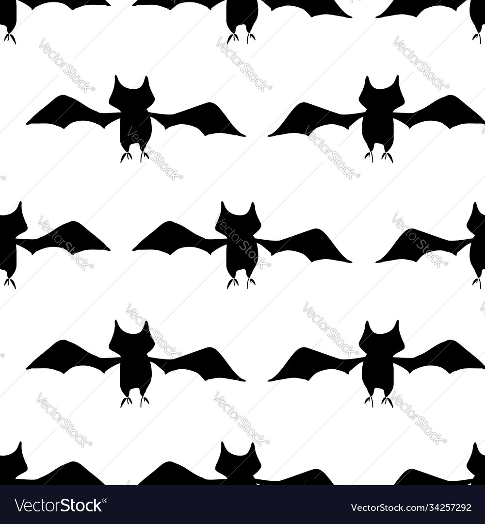 Bats a plenty seamless repeat black