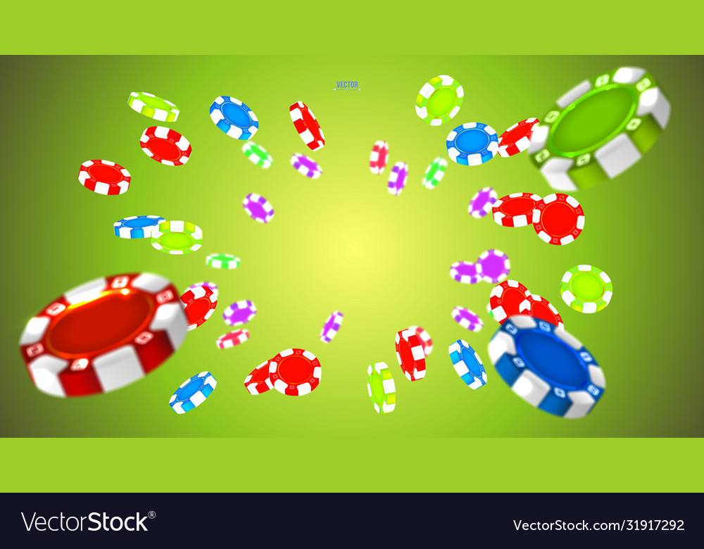 Chips for roulette poker and games casino vector image Chips for roulette poker and games casino