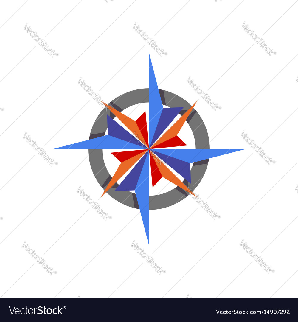 Compass abstract icon element