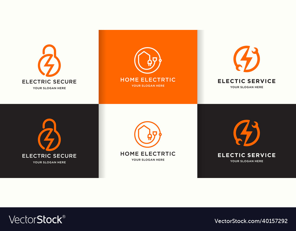 Creative electrical line logo