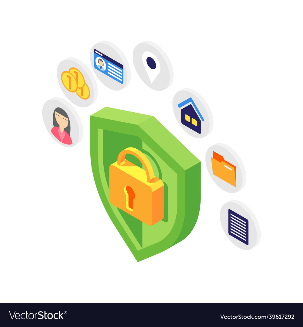 Data protection concept Royalty Free Vector Image