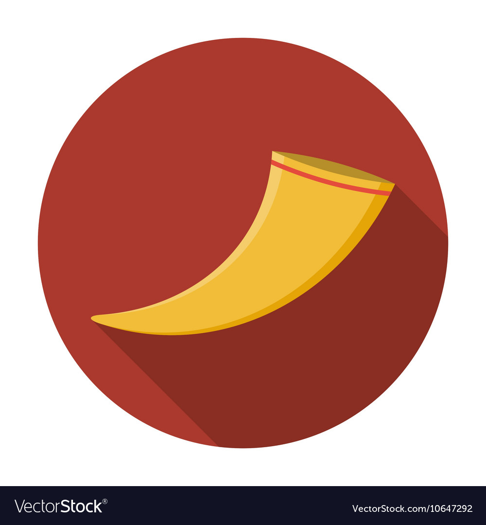 Drinking horn icon flat Royalty Free Vector Image
