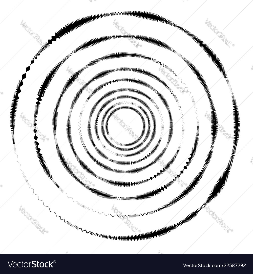 Geometric circle with distorted shapes rotating vector image Geometric circle with distorted shapes rotating