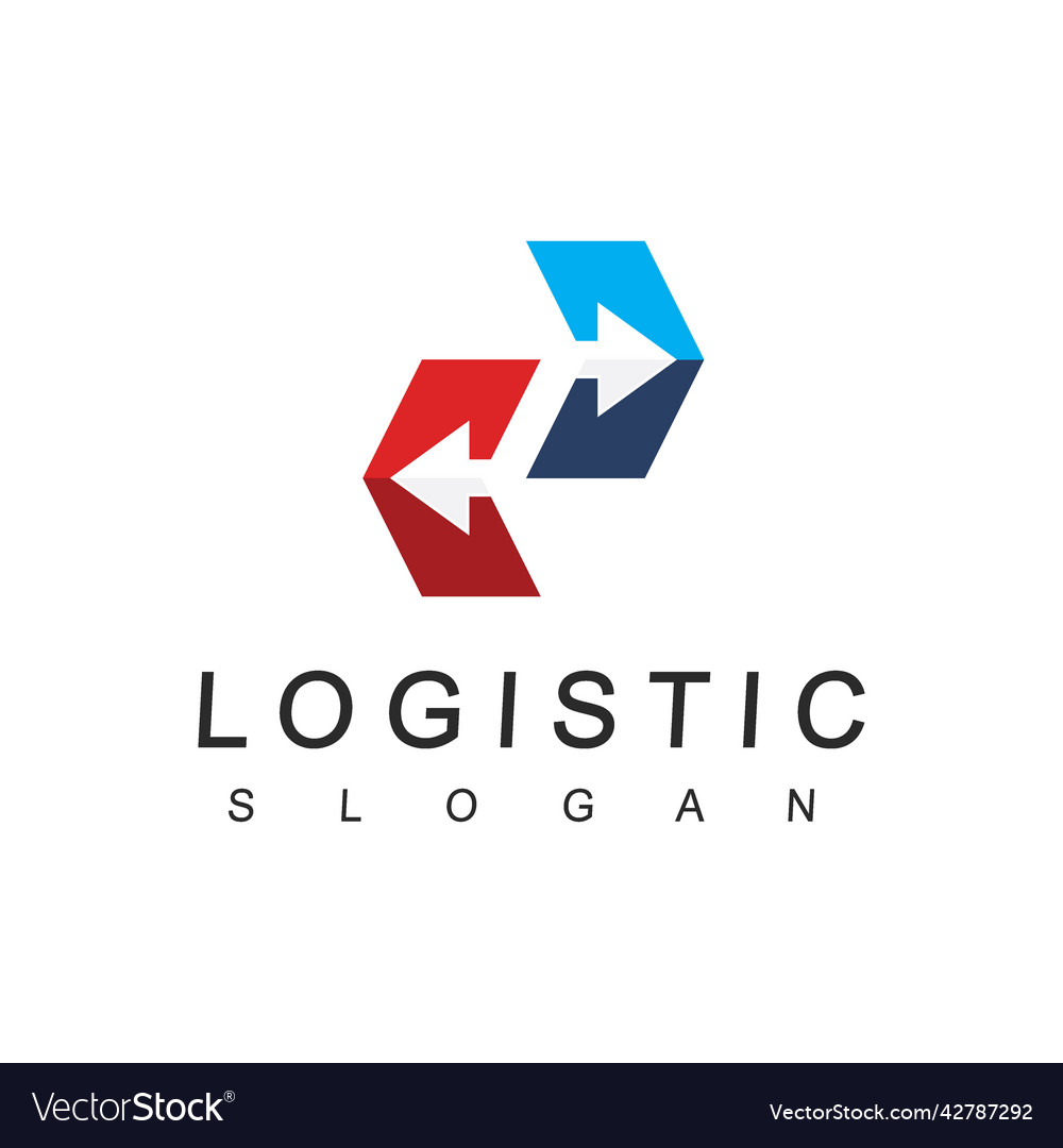 Logistic logo template expedition Royalty Free Vector Image