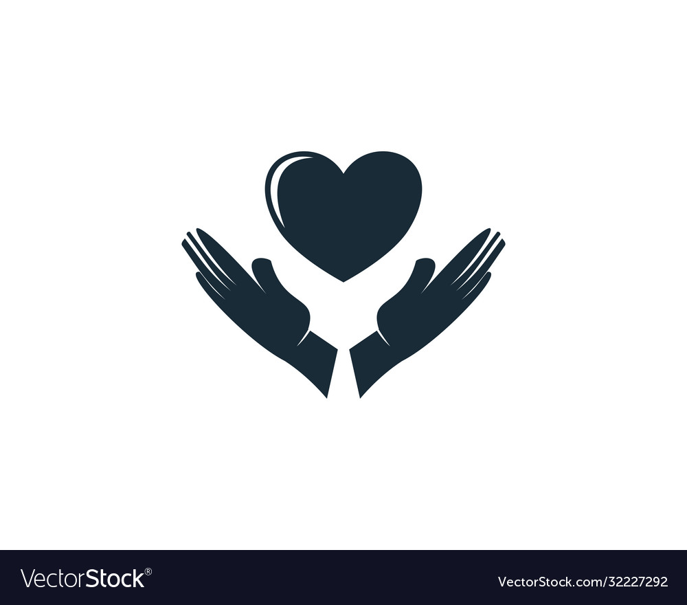 Love and care icon logo template design