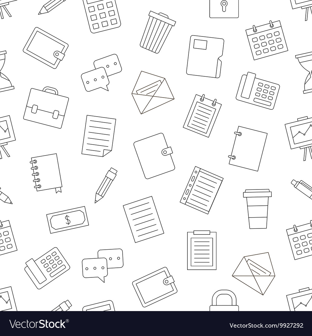 Office Work Icons Pattern