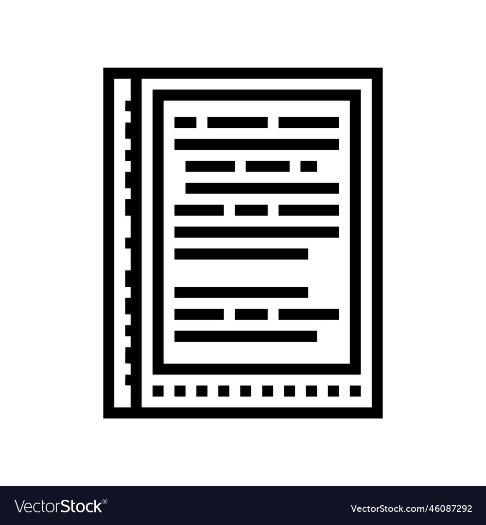 Page document file line icon