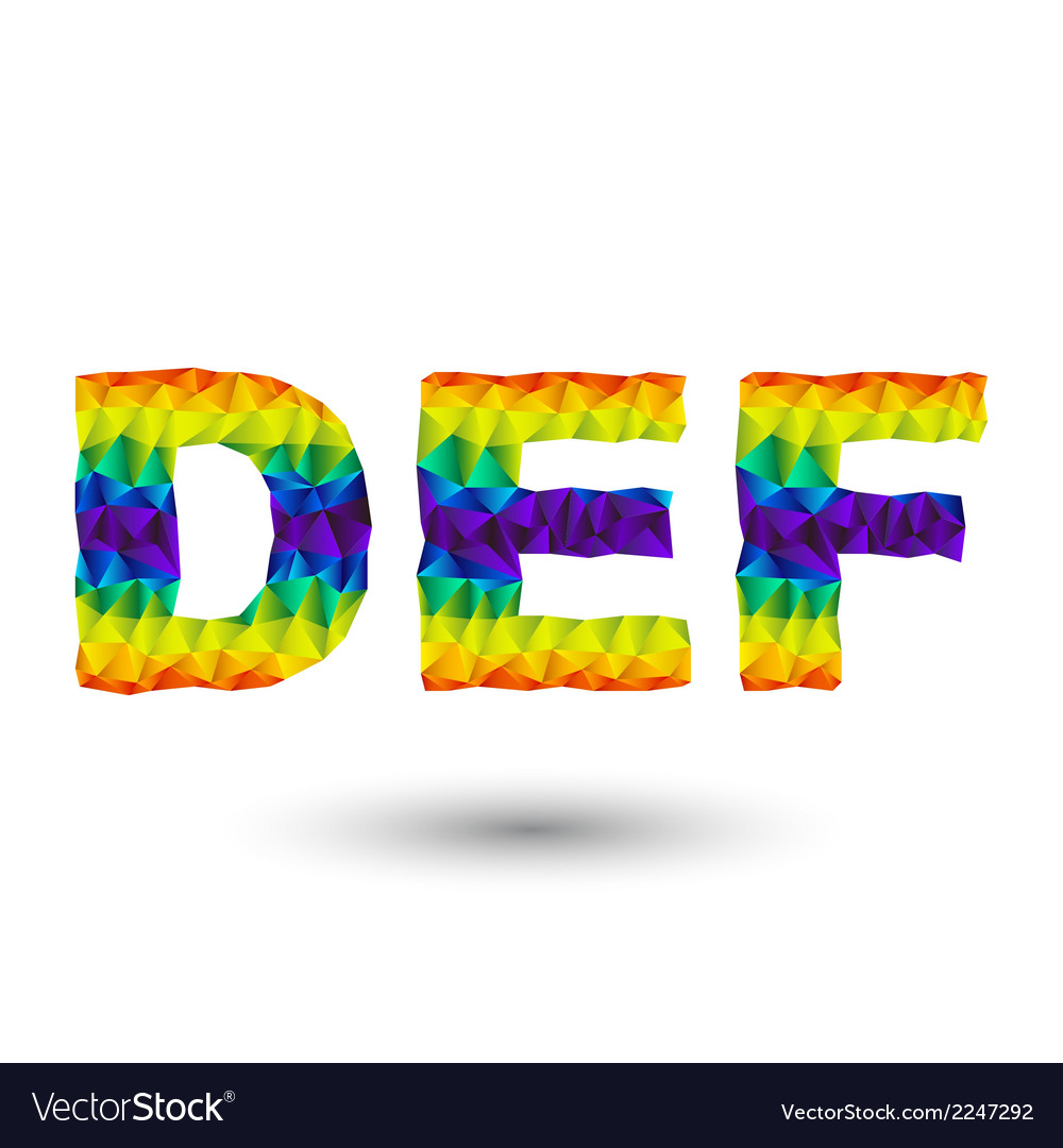 Triangular letters def