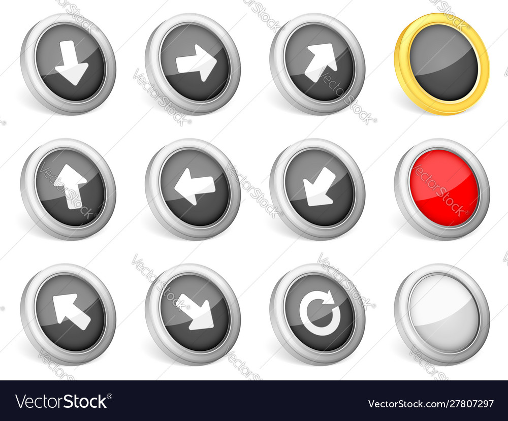 3d icons arrows