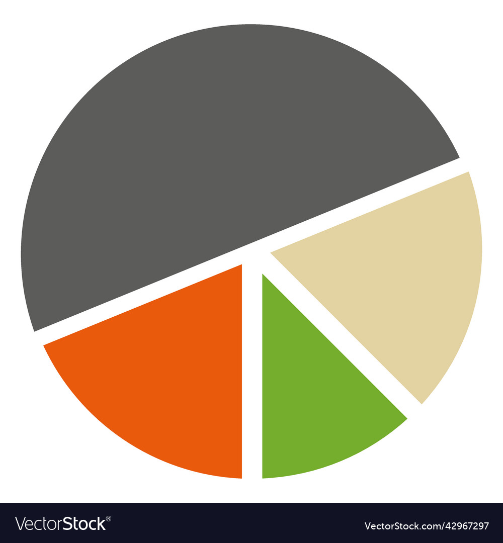 4 parts piechart infographic Royalty Free Vector Image