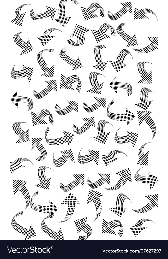 Black and white seamless arrow pattern background Vector Image